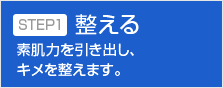 STEP1 整える 素肌力を引き出し、キメを整えます。