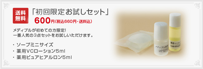 初回限定お試しセット 600円（税込660円・送料込）